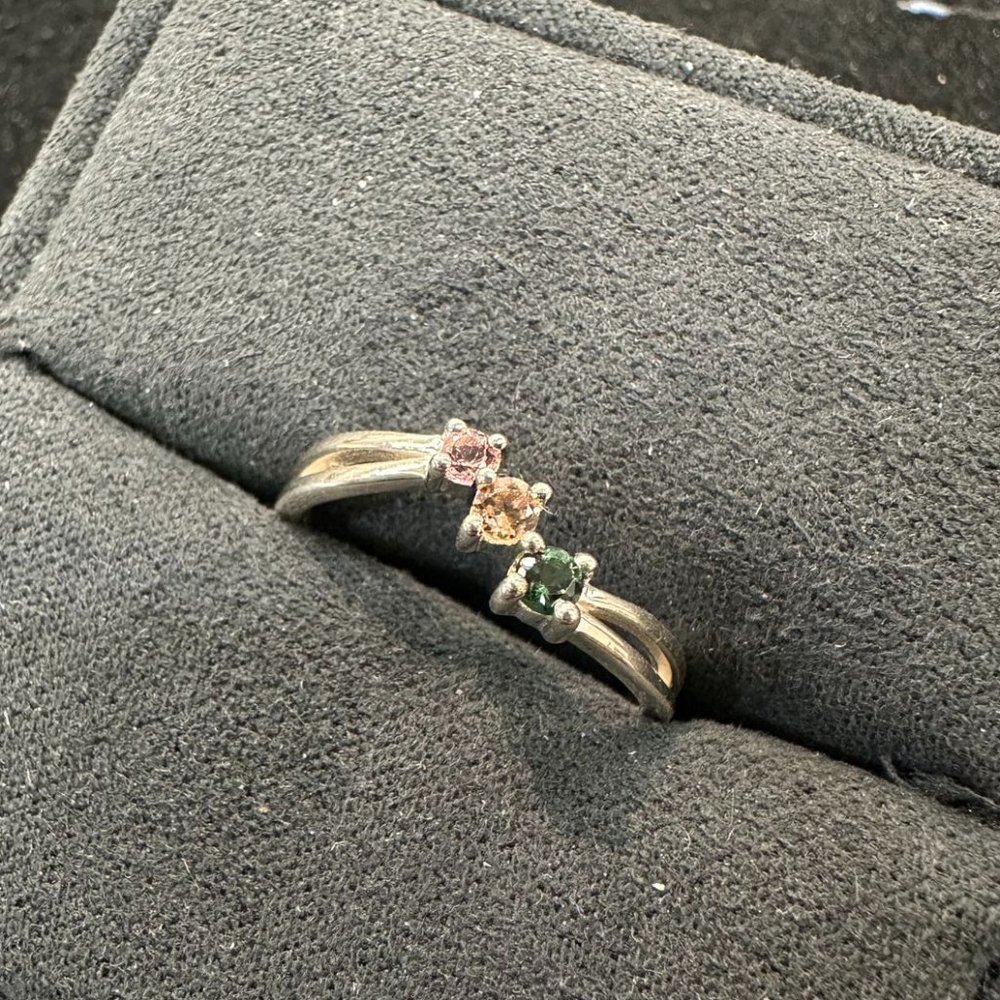 Natural Brazil Tourmaline in 925 Silver Ring size 9